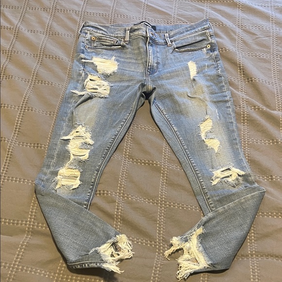 Express Distressed Blue Jeans - Picture 7 of 7